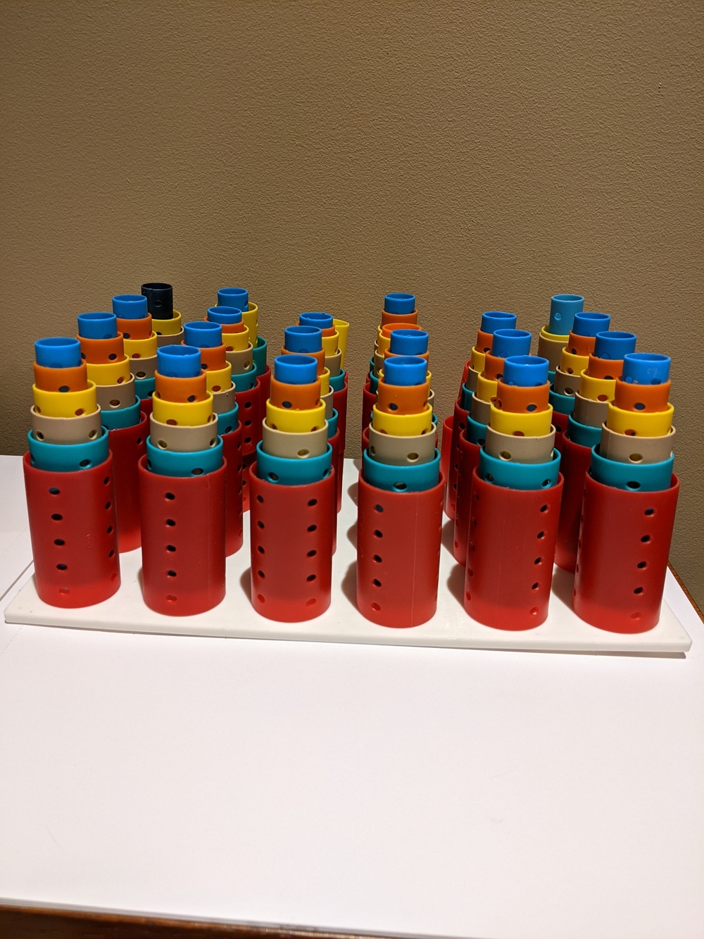 Hair Rollers on Display Tray